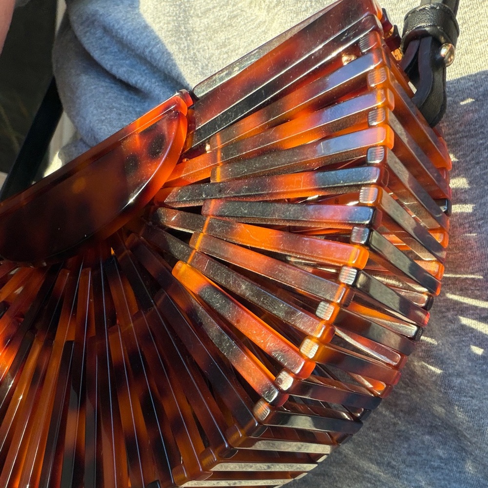 Source Unknown Tortoiseshell Crossbody Bag with B… - image 11